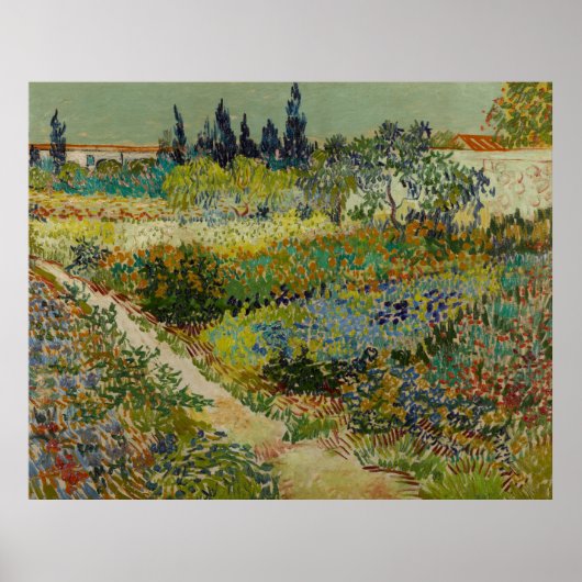 Vincent Van Gogh tuin in Arles Poster (Voorkant)