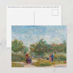 Vincent van Gogh - Tuin in Montmarte met Geliefden Briefkaart