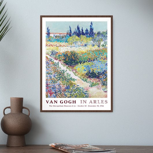 Vincent van Gogh Tuin met Bloemen bij Arles Poster