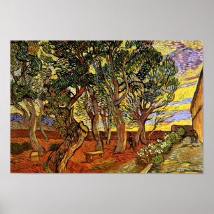 Vincent van Gogh - tuin van het ziekenhuis van Sai Poster