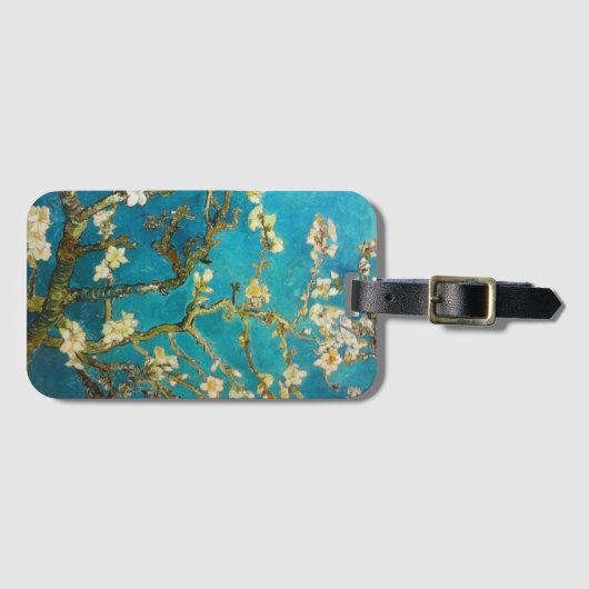 Vincent Van Gogh Turquoise Almond Blossom Bagagelabel (Voorkant (horizontaal))