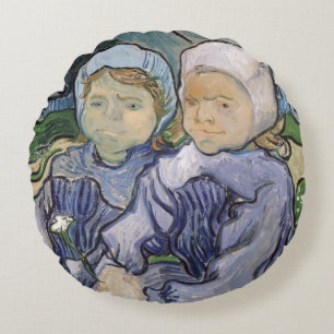 Vincent van Gogh   Twee kleine meisjes, 1890 Rond Kussen