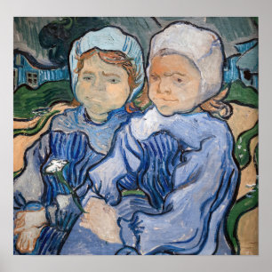Vincent van Gogh - Twee kleine meisjes Poster