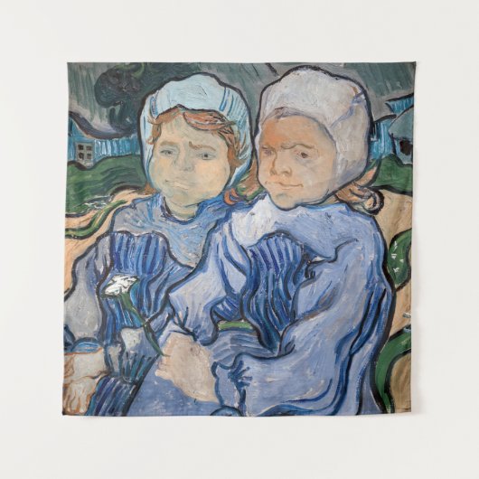 Vincent van Gogh - Twee kleine meisjes Wandkleed (Voorkant)
