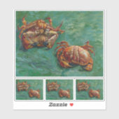 Vincent van Gogh, twee krabben Sticker (Vel)