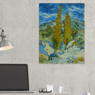 Vincent van Gogh, twee populieren in de Alpilles Folie Afdrukken