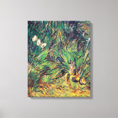 Vincent Van Gogh - Twee witte Butterflies Fine Art Canvas Afdruk (Voorkant)