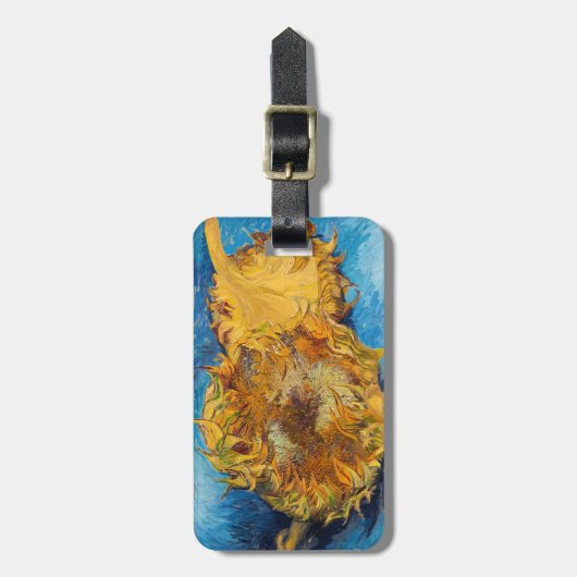 Vincent van Gogh - Two Cut Sunflower Bagagelabel (Voorkant verticaal)