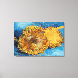 Vincent van Gogh - Two Cut Sunflower Canvas Afdruk