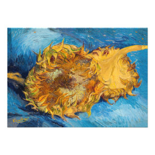 Vincent van Gogh - Two Cut Sunflower Foto Afdruk