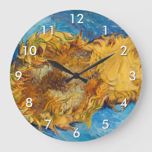 Vincent van Gogh - Two Cut Sunflower Grote Klok
