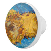 Vincent van Gogh - Two Cut Sunflower Keramische Knop (Rechts)