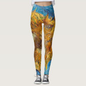 Vincent van Gogh - Two Cut Sunflower Leggings (Voorkant)