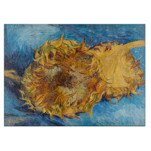 Vincent van Gogh - Two Cut Sunflower Snijplank (Voorkant)