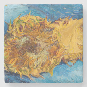 Vincent van Gogh - Two Cut Sunflower Stenen Onderzetter
