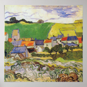 Vincent van Gogh Uitzicht van Auvers Poster