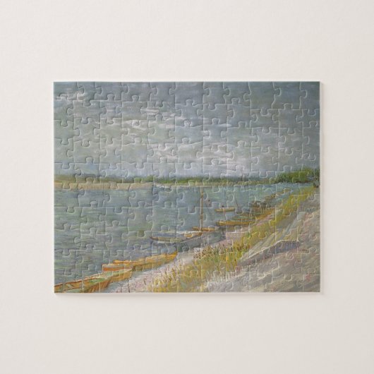 Vincent van Gogh - Uitzicht van een rivier w Roeib Legpuzzel (Horizontaal)