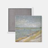 Vincent van Gogh - Uitzicht van een rivier w Roeib Magneet (Voorkant / Achterkant)
