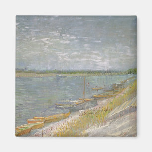 Vincent van Gogh - Uitzicht van een rivier w Roeib Magneet