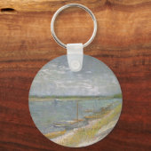 Vincent van Gogh - Uitzicht van een rivier w Roeib Sleutelhanger (Achterkant)