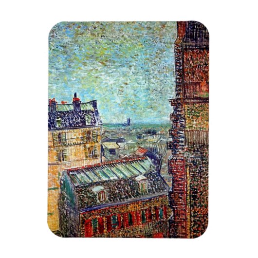 Vincent van Gogh - Uitzicht van Paris Pointillism Magneet (Verticaal)