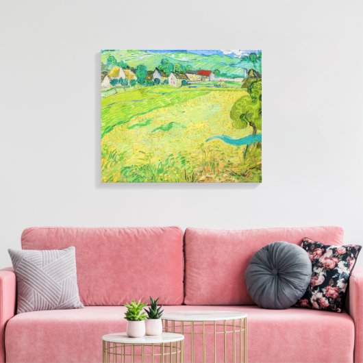 Vincent van Gogh - Uitzicht van Vessenots bij Auve Canvas Afdruk (Insitu (Woonkamer))