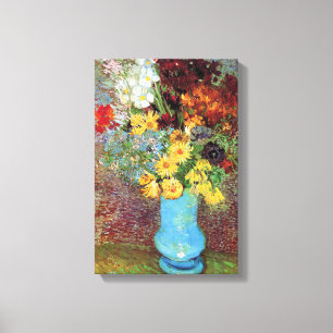 Vincent Van Gogh - Vaas met margrieten en anemoon Canvas Afdruk