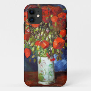 Vincent Van Gogh Vaas met Rode Klaprozen Fijne Kun iPhone 11 Hoesje