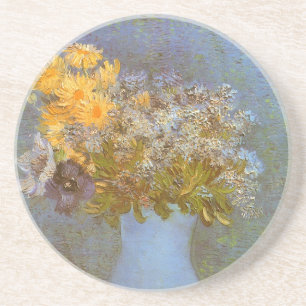 Vincent van Gogh Vaas met Sering, Margrieten, Anem Zandsteen Onderzetter
