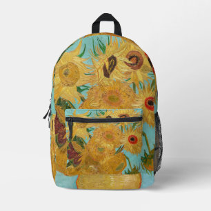 Vincent Van Gogh - Vaas met twaalf zonnebloemen Bedrukte Rugzak