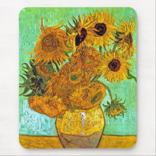 Vincent Van Gogh - Vaas met twaalf zonnebloemen Muismat