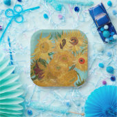 Vincent Van Gogh - Vaas met twaalf zonnebloemen Papieren Bordje (Feest)