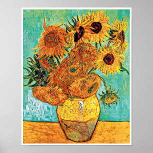 Vincent Van Gogh - Vaas met twaalf zonnebloemen Poster