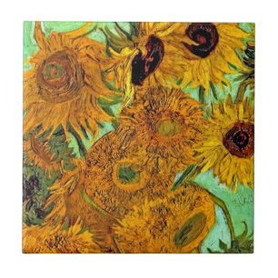 Vincent Van Gogh - Vaas met twaalf zonnebloemen Tegeltje