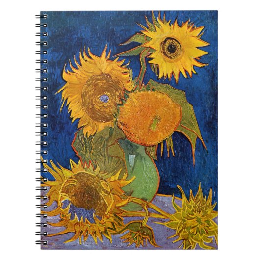 Vincent van Gogh - Vaas met vijf zonnebloemen Notitieboek (Voorkant)
