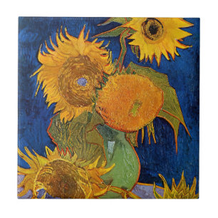 Vincent van Gogh - Vaas met vijf zonnebloemen Tegeltje