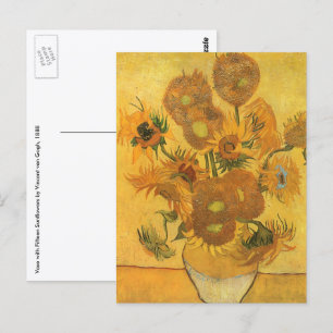 Vincent van Gogh - Vaas met vijftien zonnebloemen Briefkaart
