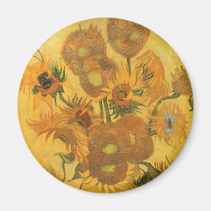 Vincent van Gogh - Vaas met vijftien zonnebloemen Magneet