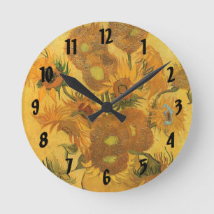 Vincent van Gogh - Vaas met vijftien zonnebloemen Ronde Klok