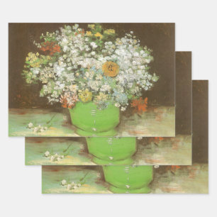 Vincent van Gogh - Vaas met Zinnia's en bloemen Inpakpapier Vel