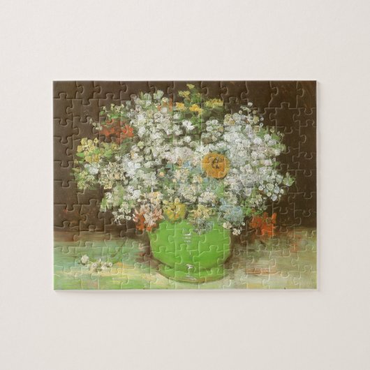 Vincent van Gogh - Vaas met Zinnia's en bloemen Legpuzzel (Horizontaal)