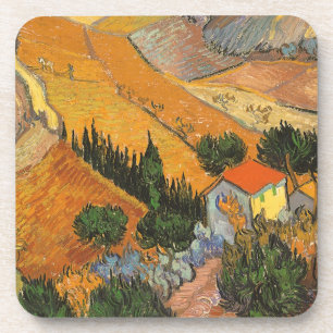 Vincent van Gogh - Vallei met ploeger Onderzetter