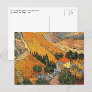 Vincent van Gogh - Vallei met ploegman Briefkaart