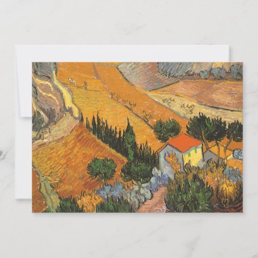 Vincent van Gogh - Vallei met ploegman Kaart (Voorkant)