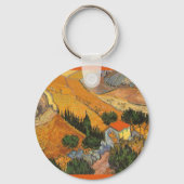 Vincent van Gogh - Vallei met ploegman Sleutelhanger (Voorkant)