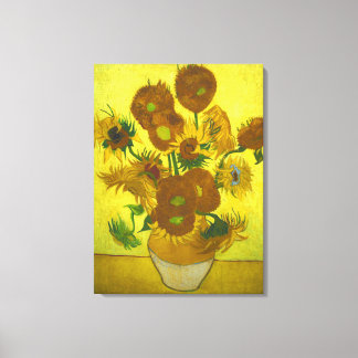 Vincent van Gogh - Vase 12 Zonnebloemen Canvas Afdruk