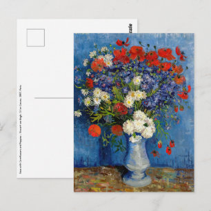 Vincent van Gogh - Vase met Cornbloemen en papaver Briefkaart