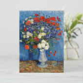Vincent van Gogh - Vase met Cornbloemen en papaver Kaart (Staand voorkant)