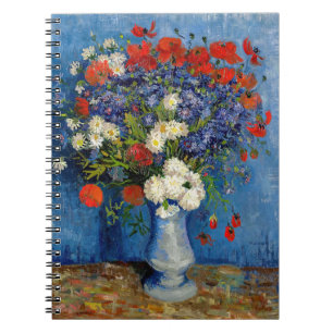 Vincent van Gogh - Vase met Cornbloemen en papaver Notitieboek