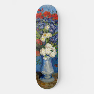 Vincent van Gogh - Vase met Cornbloemen en papaver Skateboard